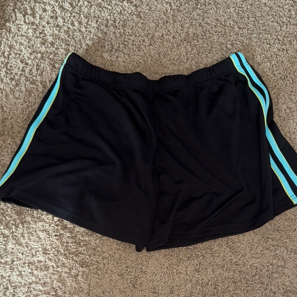 Made for Life Black Shorts with Blue and Yellow Accents